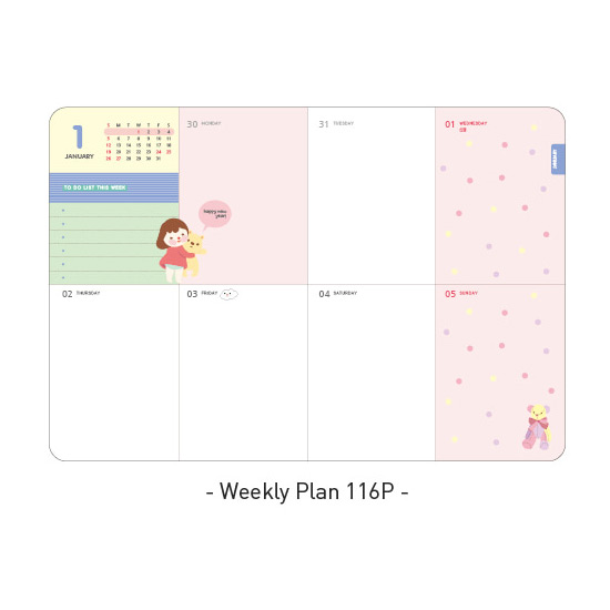 Weekly plan - Ardium 2020 Hello coco dated weekly diary planner