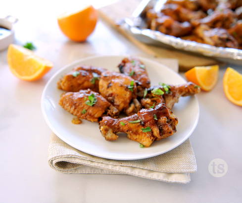 Sticky Orange BBQ Wings