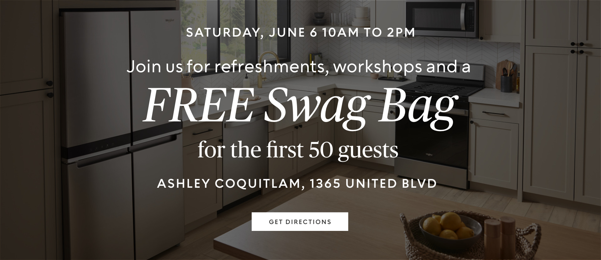 Join us for refreshments, workshops and ​ a FREE Swag Bag for the first 50 guests! 