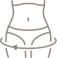 Measuring Waist Icon outlined in brown.