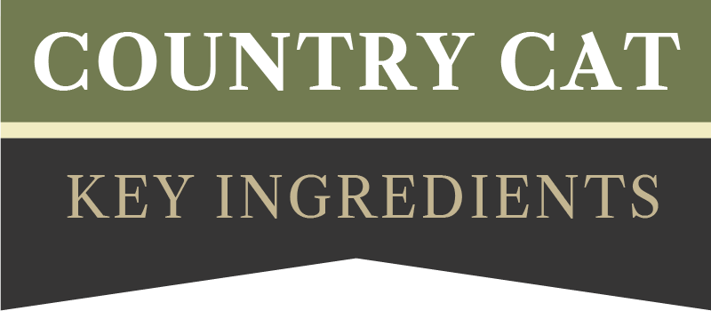 Country Pursuit Country Cat, Cat Food Range Key Ingredients Logo