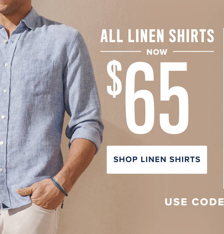 all linen shirts now $65. use code: summer