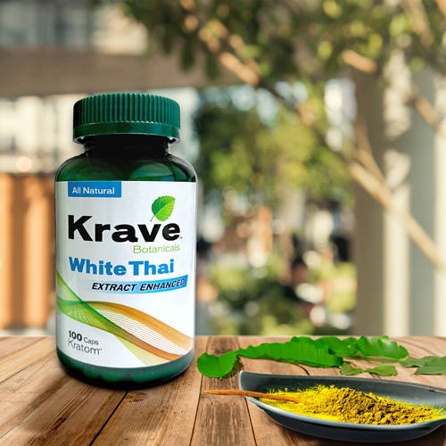 Krave Kratom Extract Enhanced Capsules White Thai