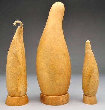 Gourd Rings make great stands for tall gourds like the People Gourds shown above!