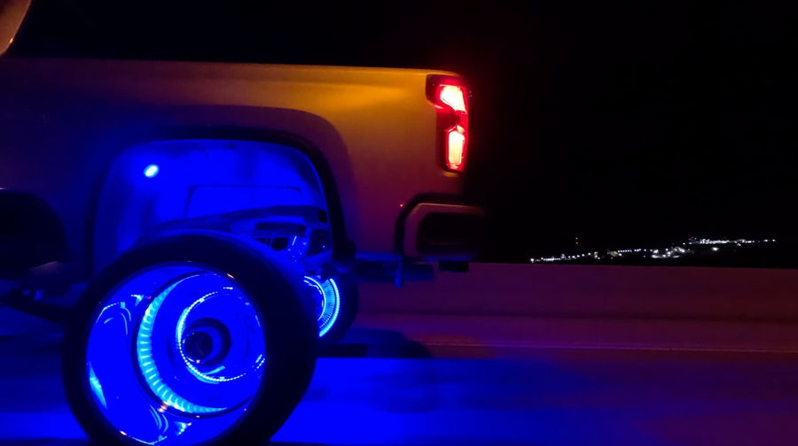 Thrill's 2023 Chevy High Country 2500 Train Horn Install with Spare Tire Delete S6 Upgrade
