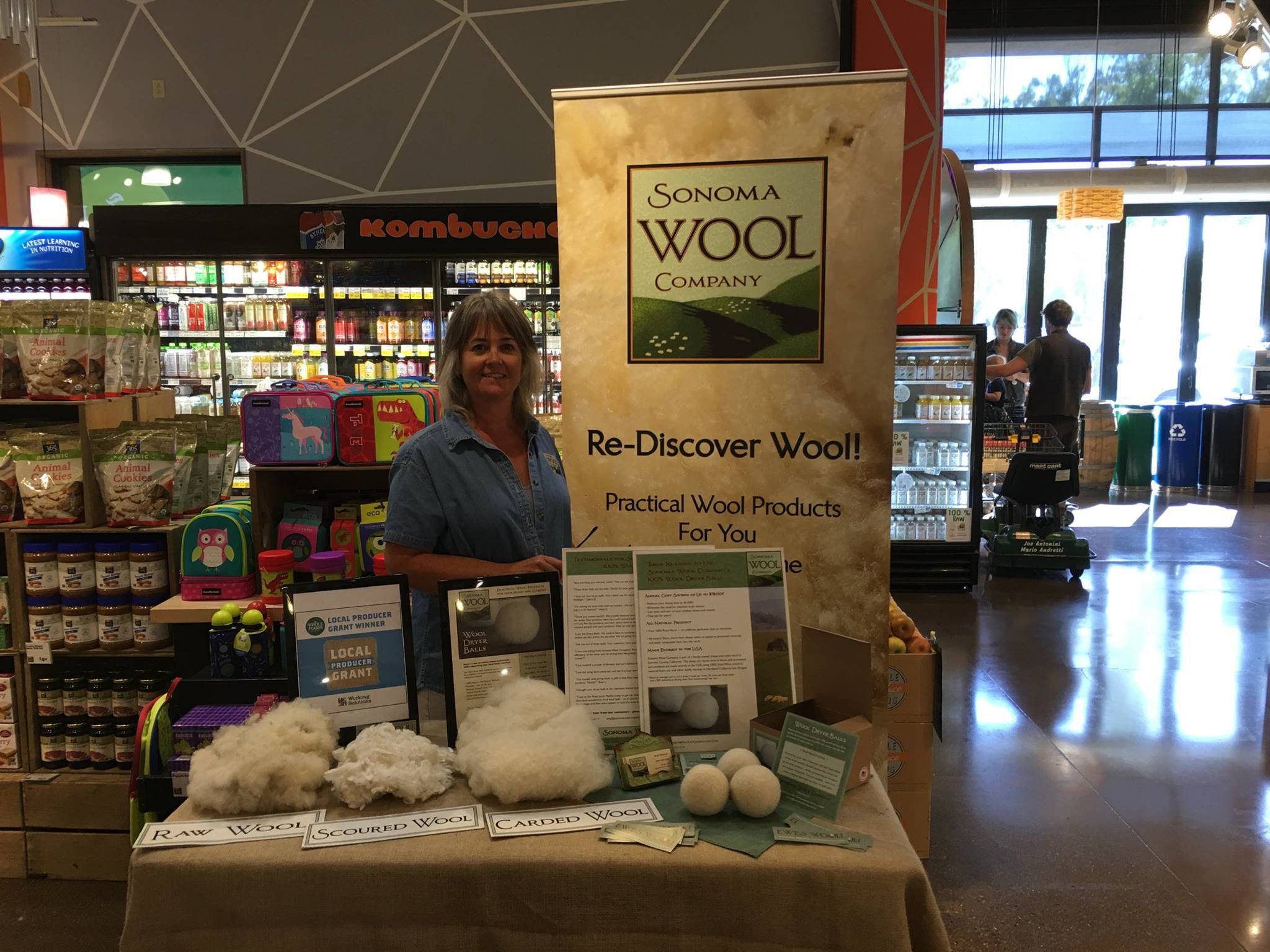 Sonoma Wool Company owner Amy stands at her booth in a store in Sonoma in 2015