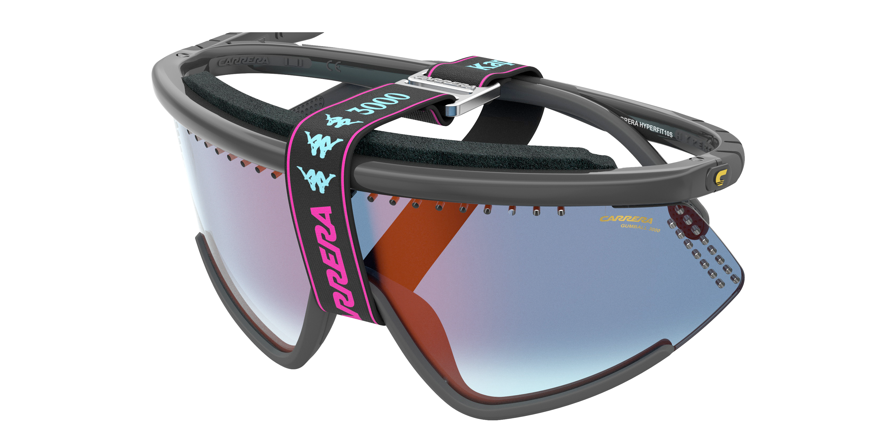 Carrera - HyperFit 10/SE Black/Blue Shaded Red Men Sunglasses - 99mm