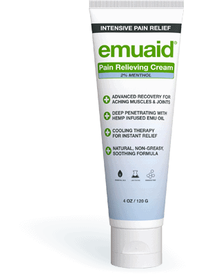 Voici une photo de la crème antidouleur EMUAID® .