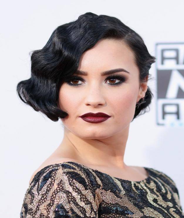 black haired finger waves
