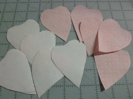 Flower petal shapes cut for Applique