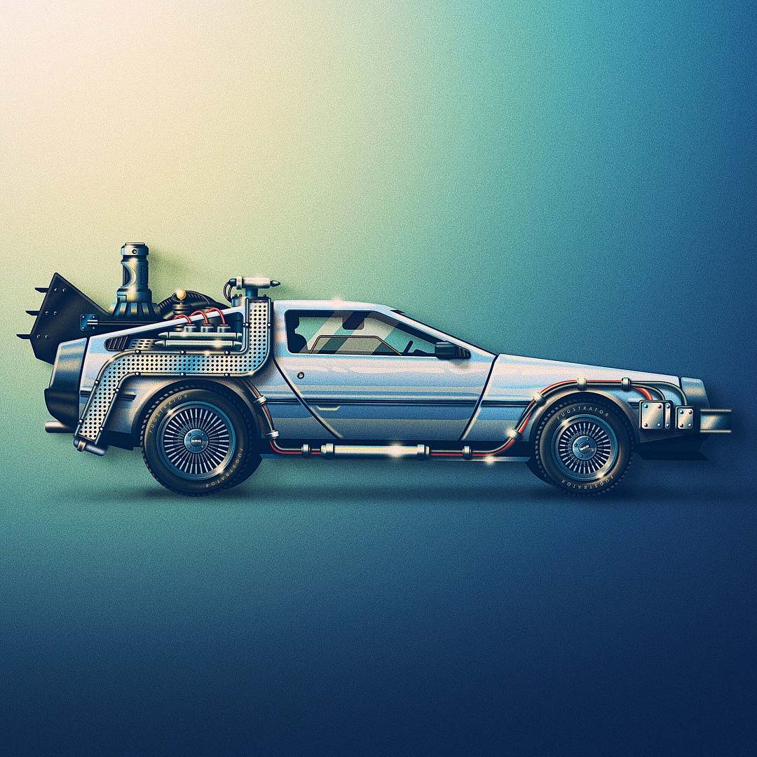 DeLorean illustration by Michael Fugoso