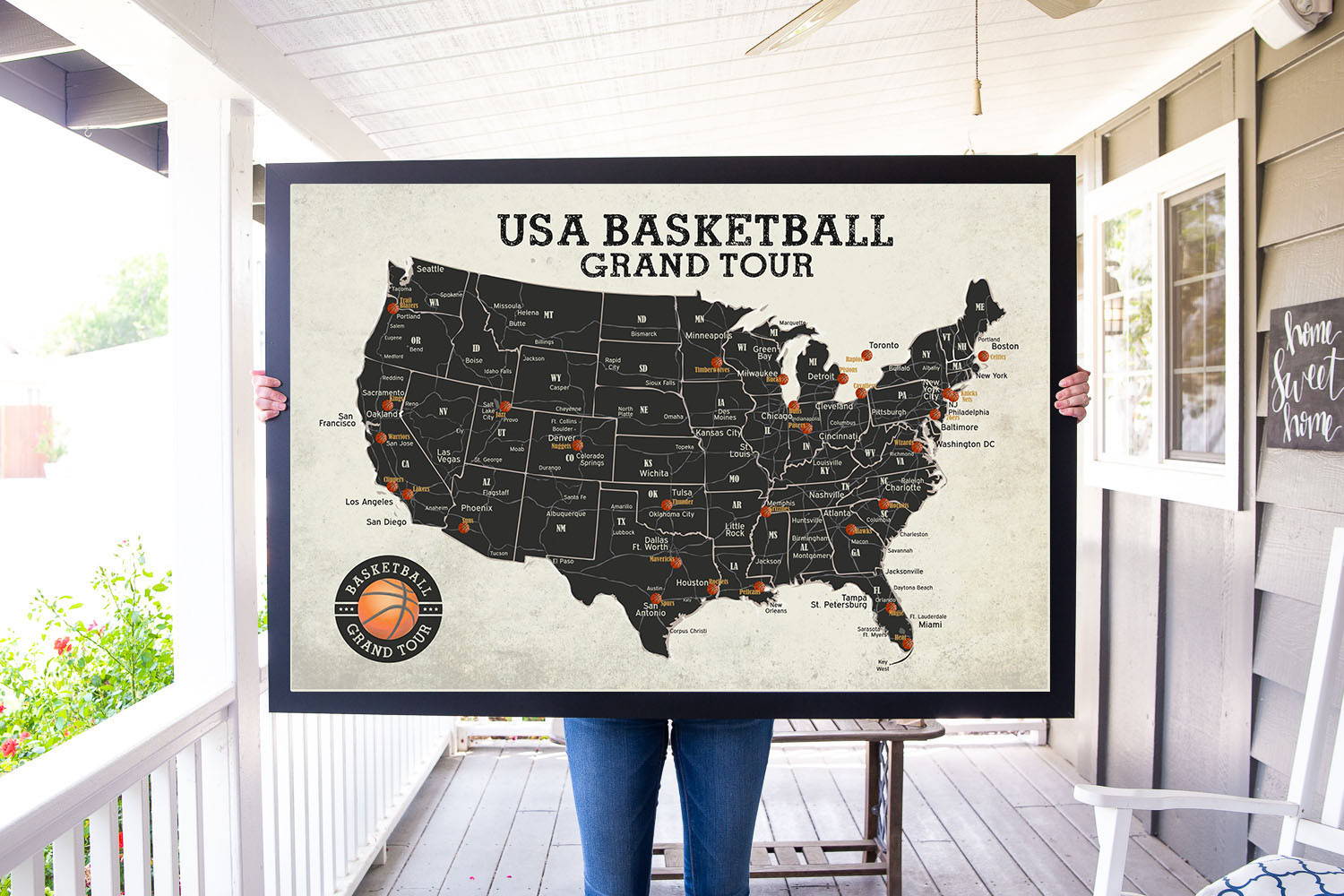USA basketball map