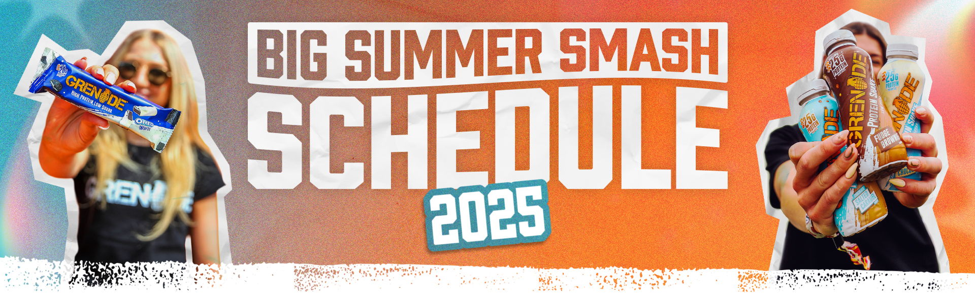 Big Summer Smash Schedule 2025 with promotional images.