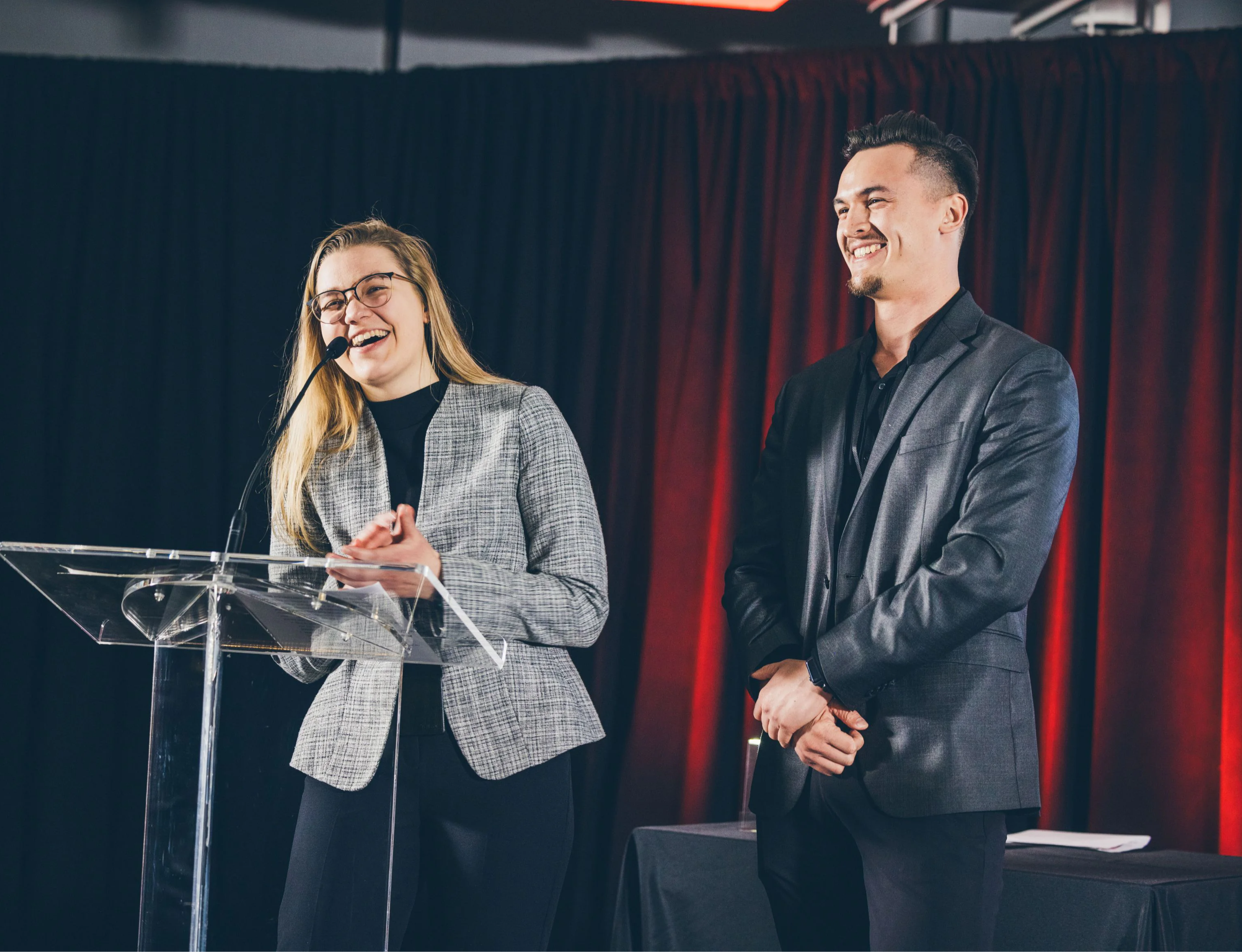 Morgan and Steven presenting at the Heartland Challenge Startup Competition