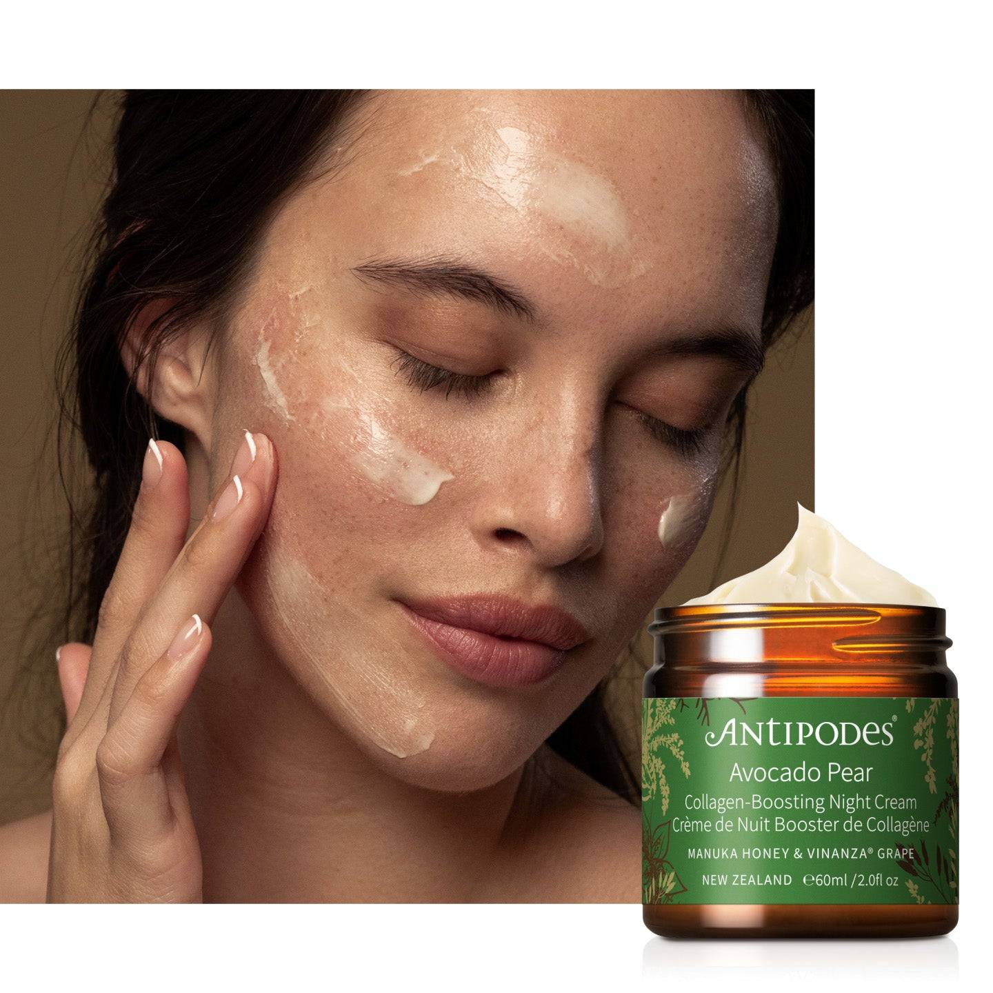 Avocado Pear night cream is .Clinically shown to: Reduce wrinkle depth by up to 22%* Reduce skin roughness by 34%* Reduce skin dryness by up to 85.7%*.