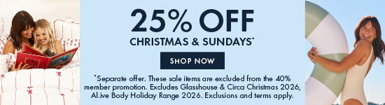 25% off Christmas and sundae items, shop now. Terms apply.