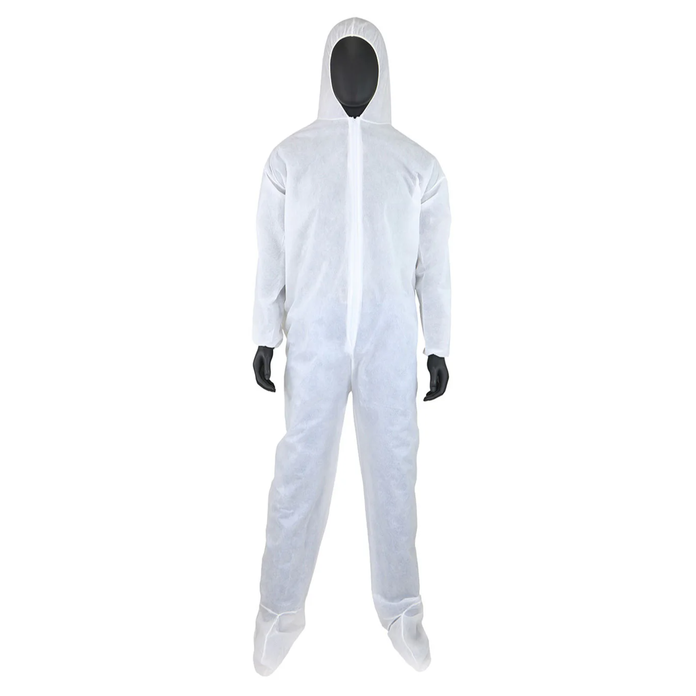 White disposable coverall 