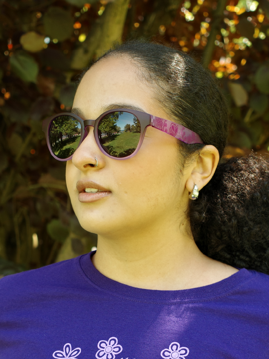 Ojibwe Florals Sunglasses Owl Frames by Storm Angeconeb