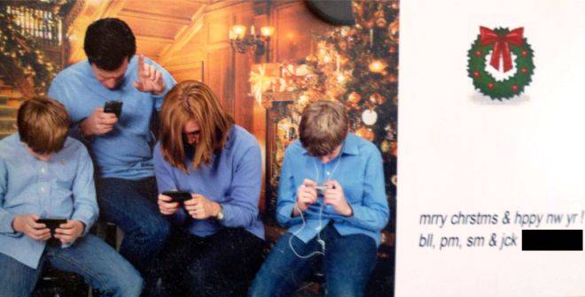 Texting Christmas Card