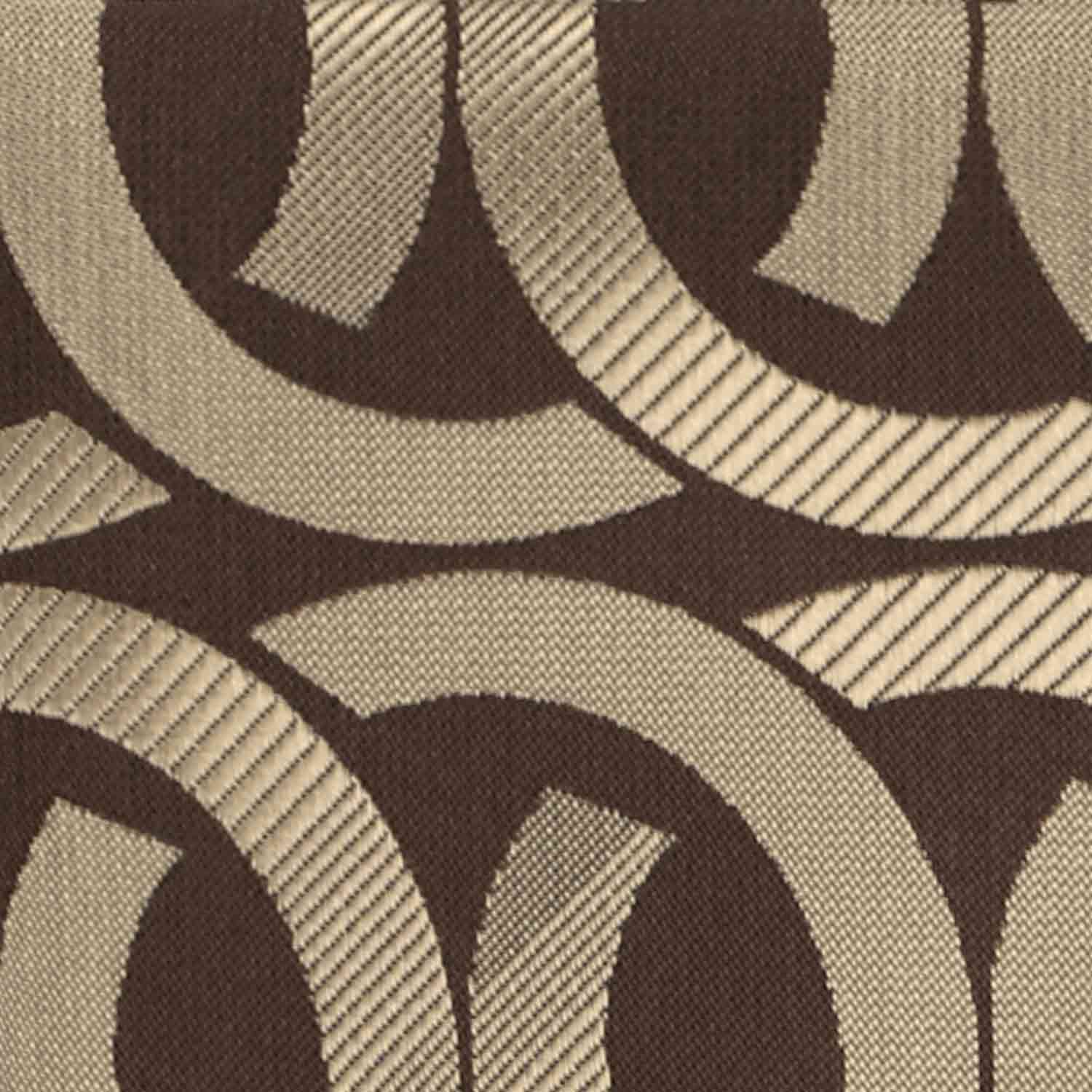 Closeup of a chocolate brown large link pattern tie