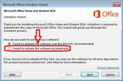 Microsoft Office Expertul de activare Wizard-activarea telefonică- LicenceDeals.com