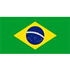 Flag of Brazil featuring green background, yellow diamond, and blue globe.