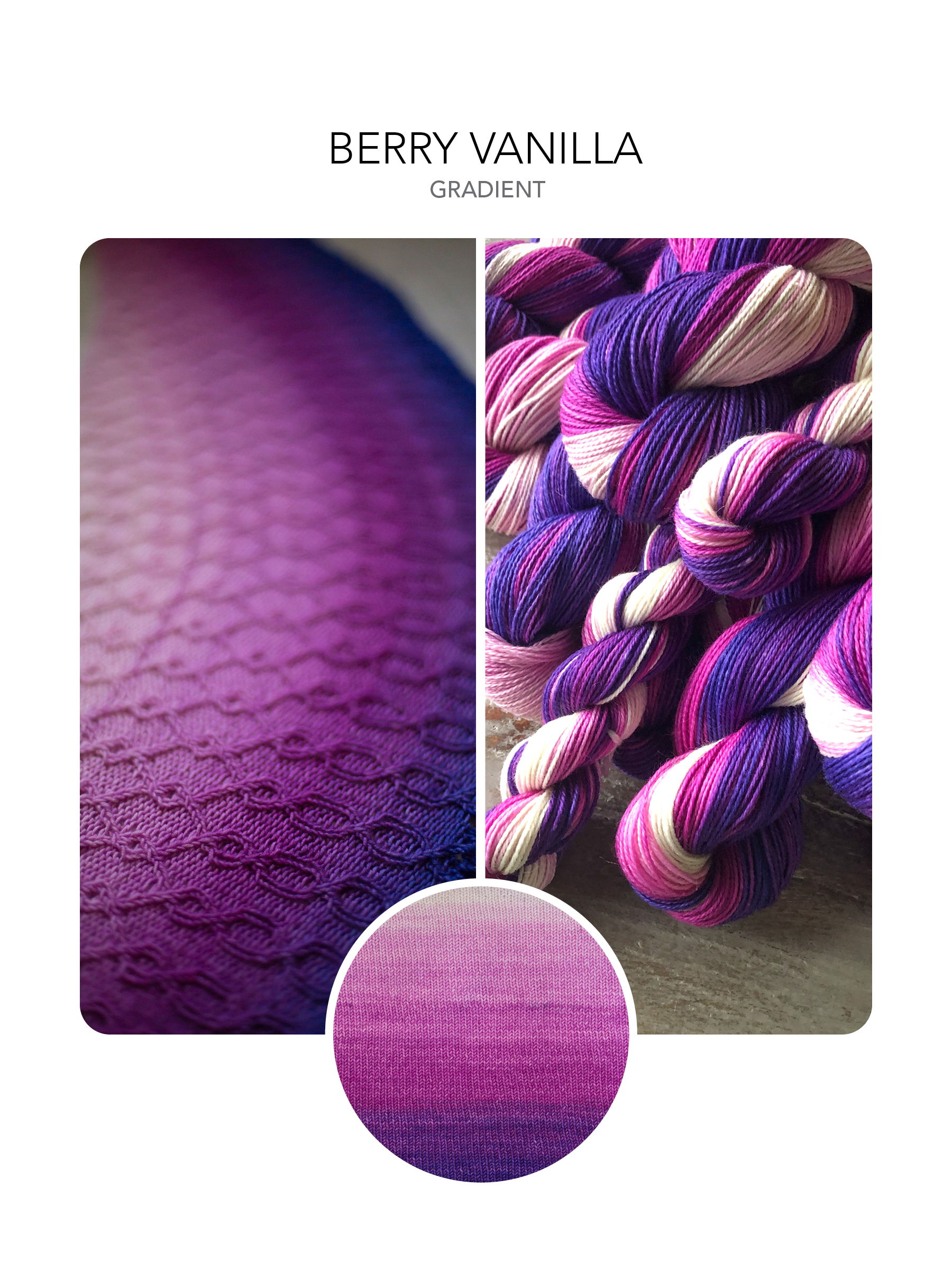 white to purple gradient yarn