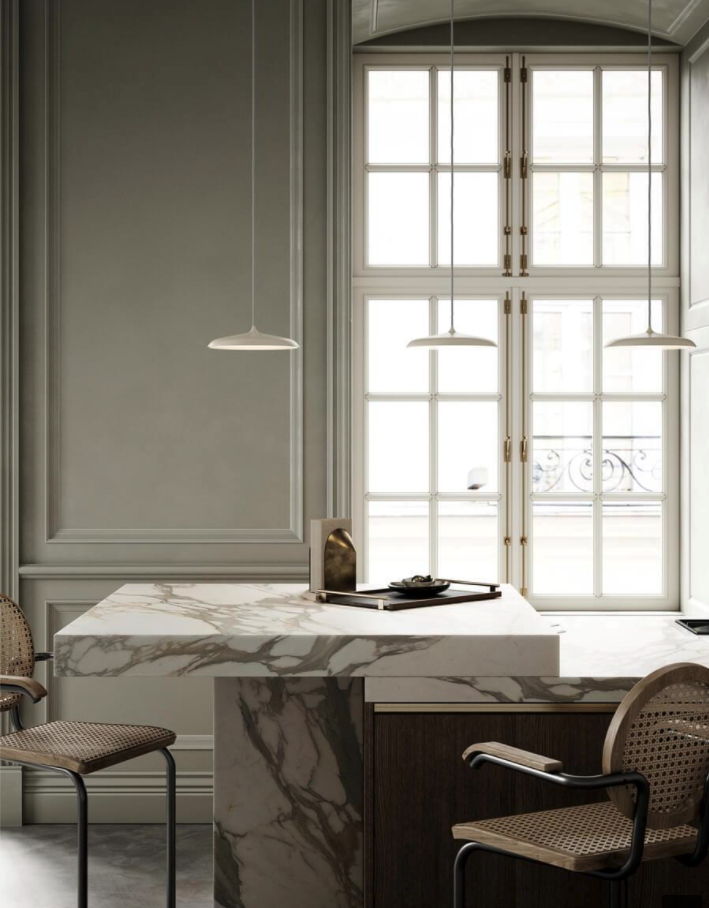Contemporary Scandinavian White Pendant