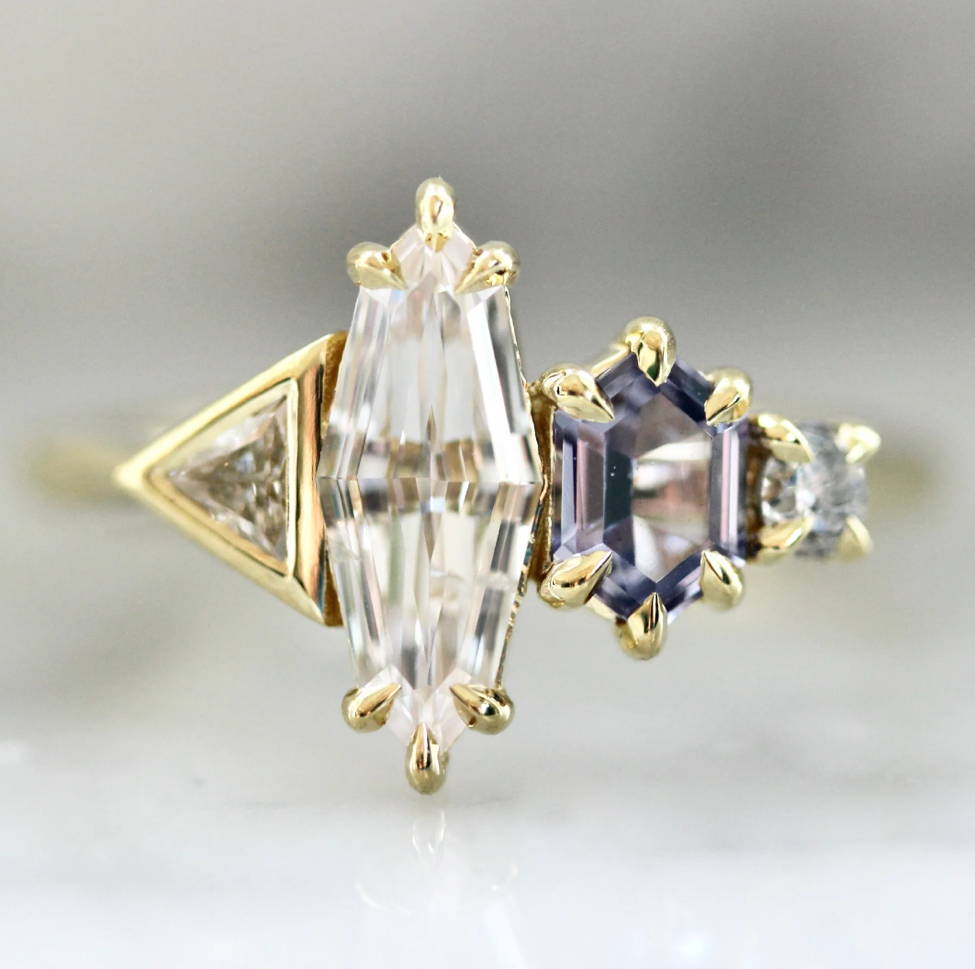 Diamond Cluster Ring With Mixed Shapes