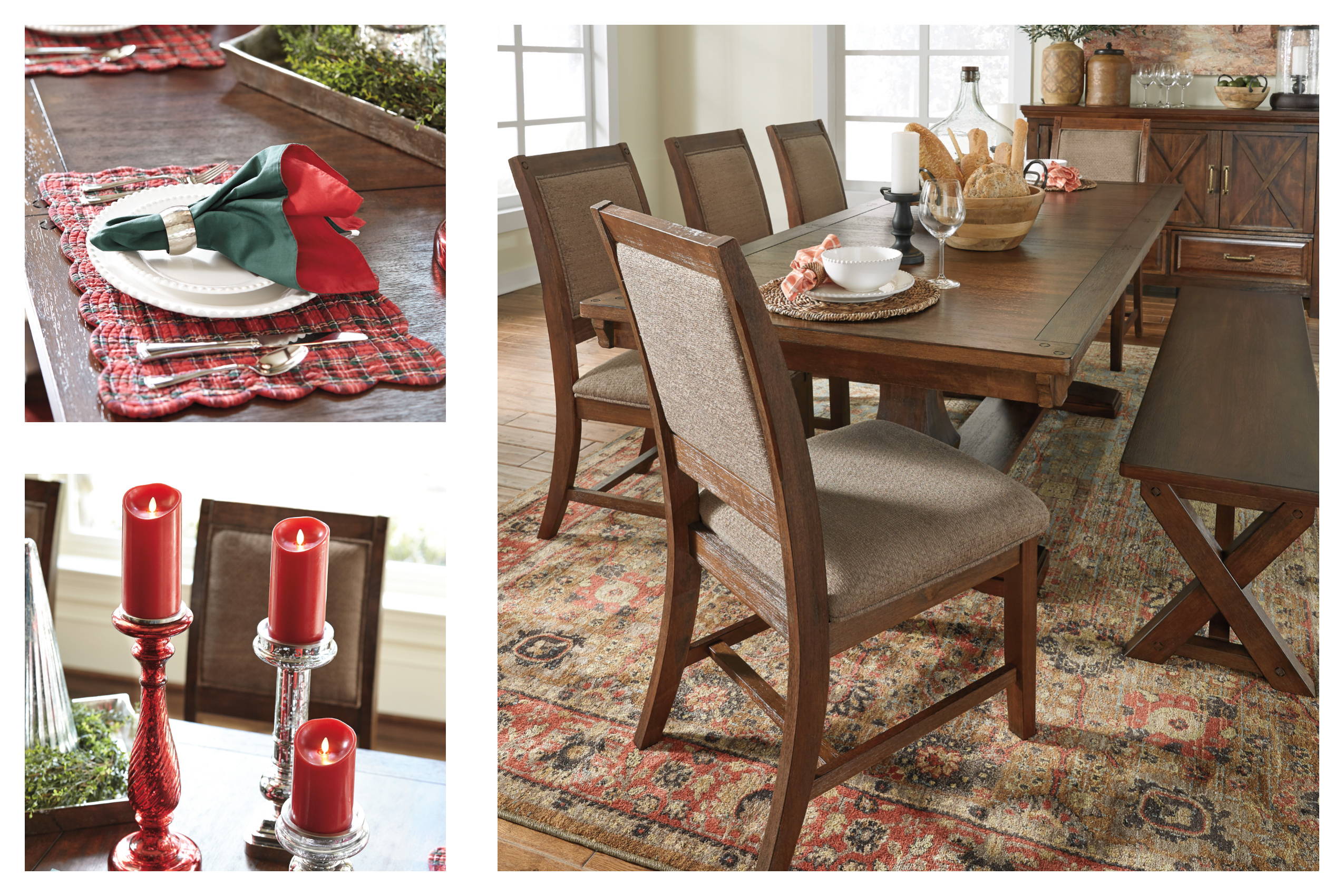 5 Dining Rooms For Your Holiday Dinner, Mayflyn Dining Room Table