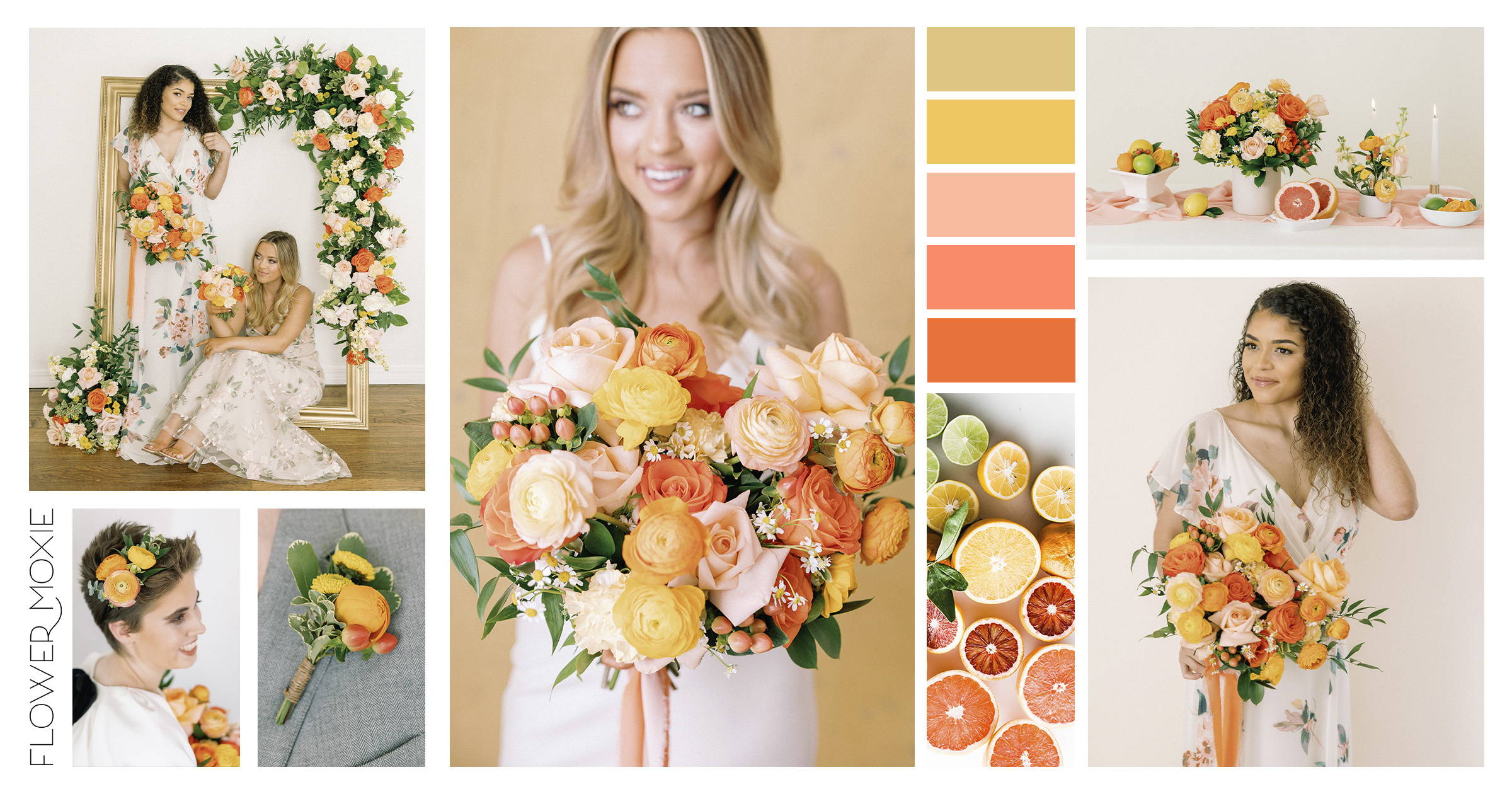 Citrus Colored DIY Wedding Flower Kit
