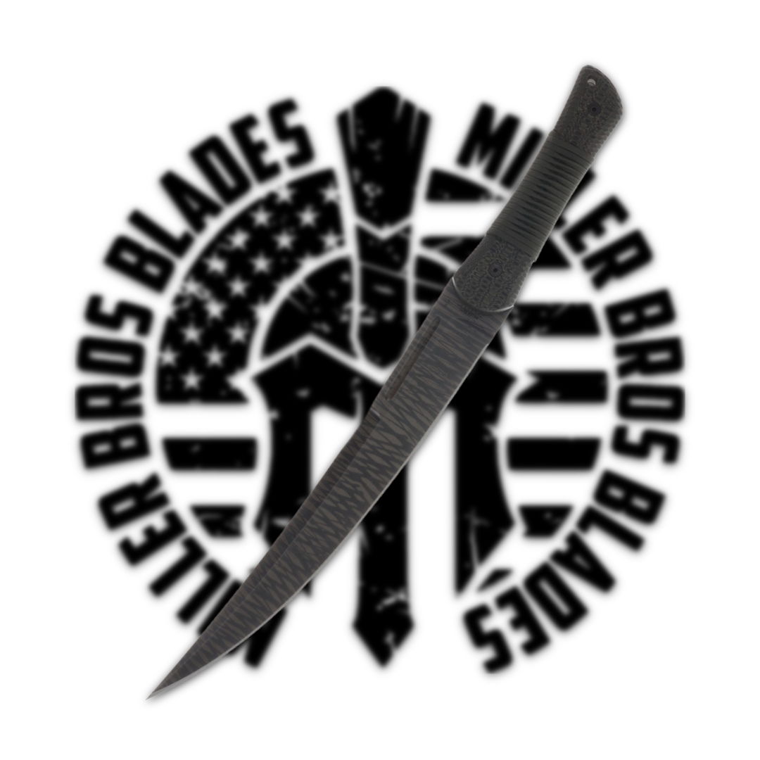 Logo of Miller Bros Blades with a knife overlay.