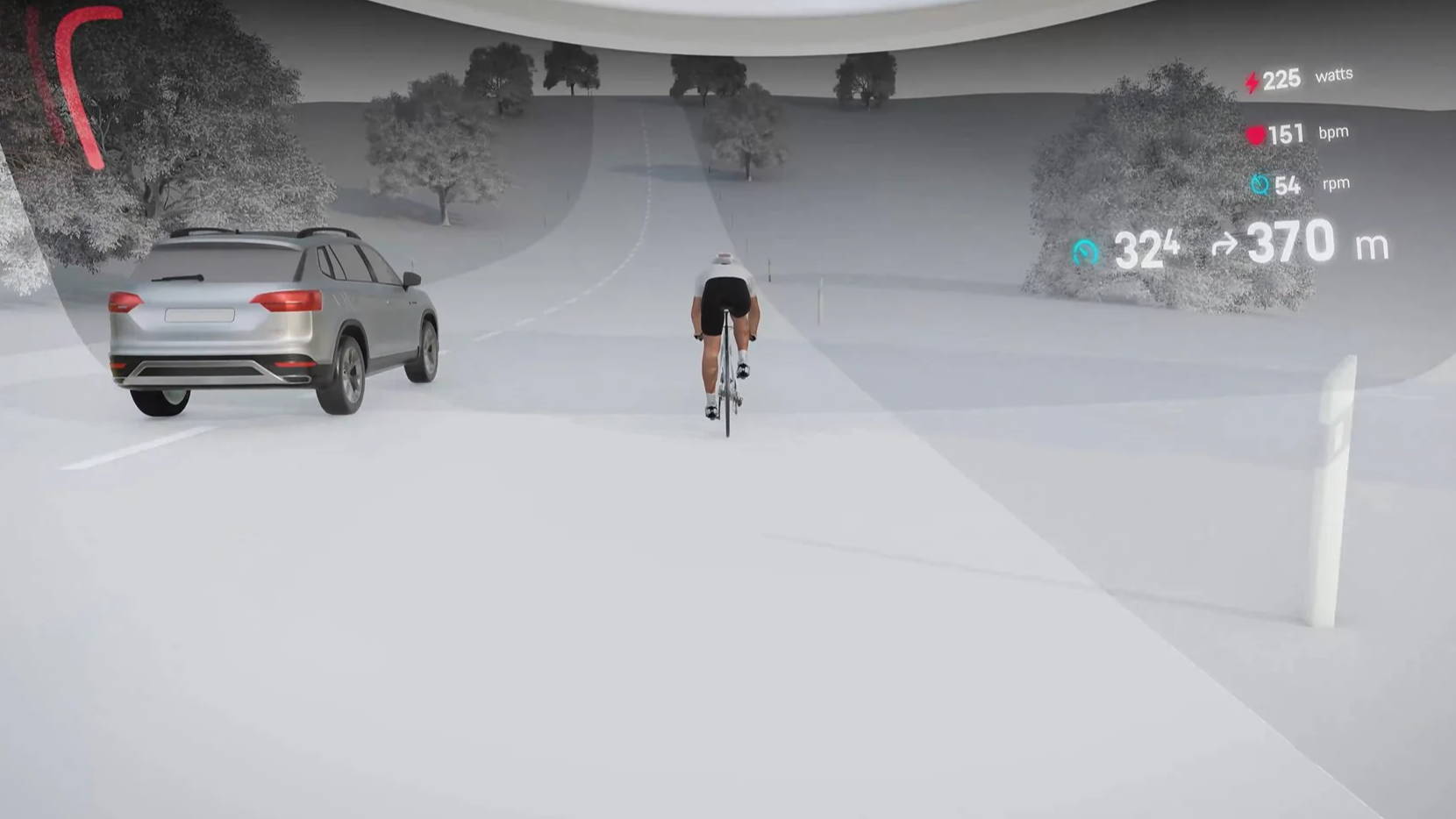 Fahrersicht mit dem Stingr Smart Helm