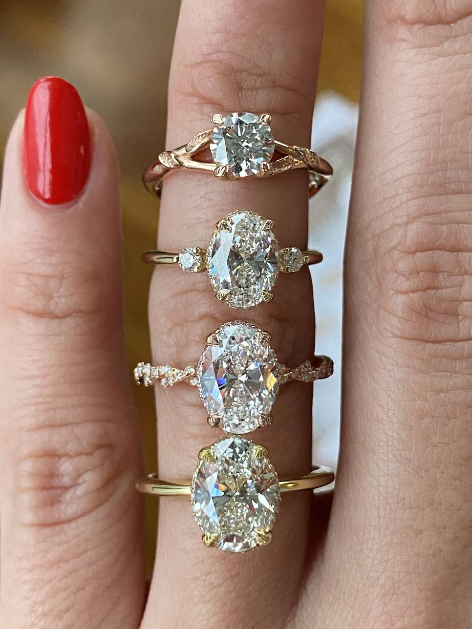 4 different diamond rings
