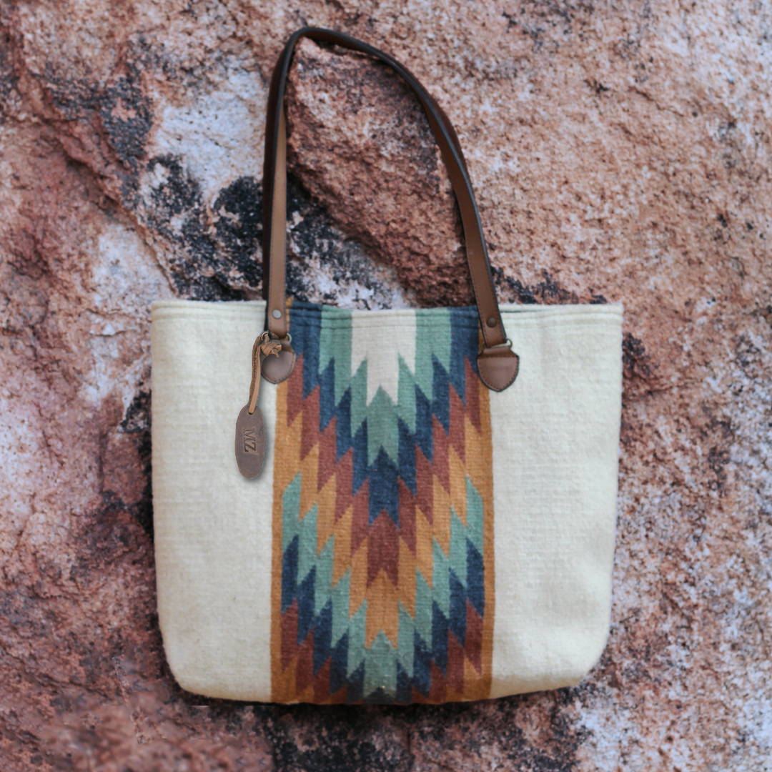 MZ Made Equinox Wool and Leather Tote