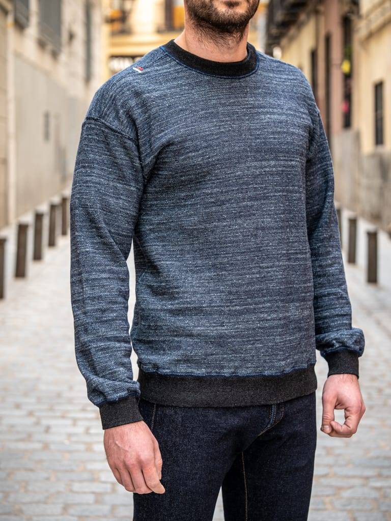 Tanuki Kuon indigo sweatshirt