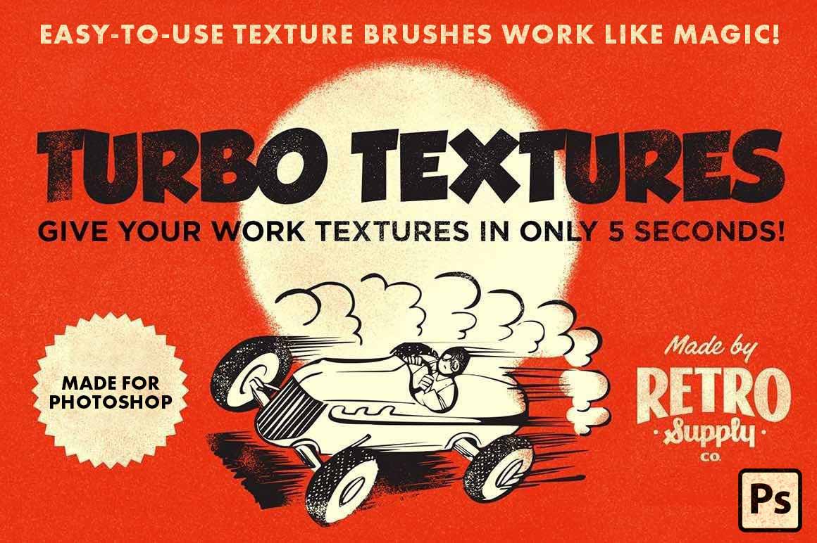 Turbo textures for Photoshop by RetroSupply Co.