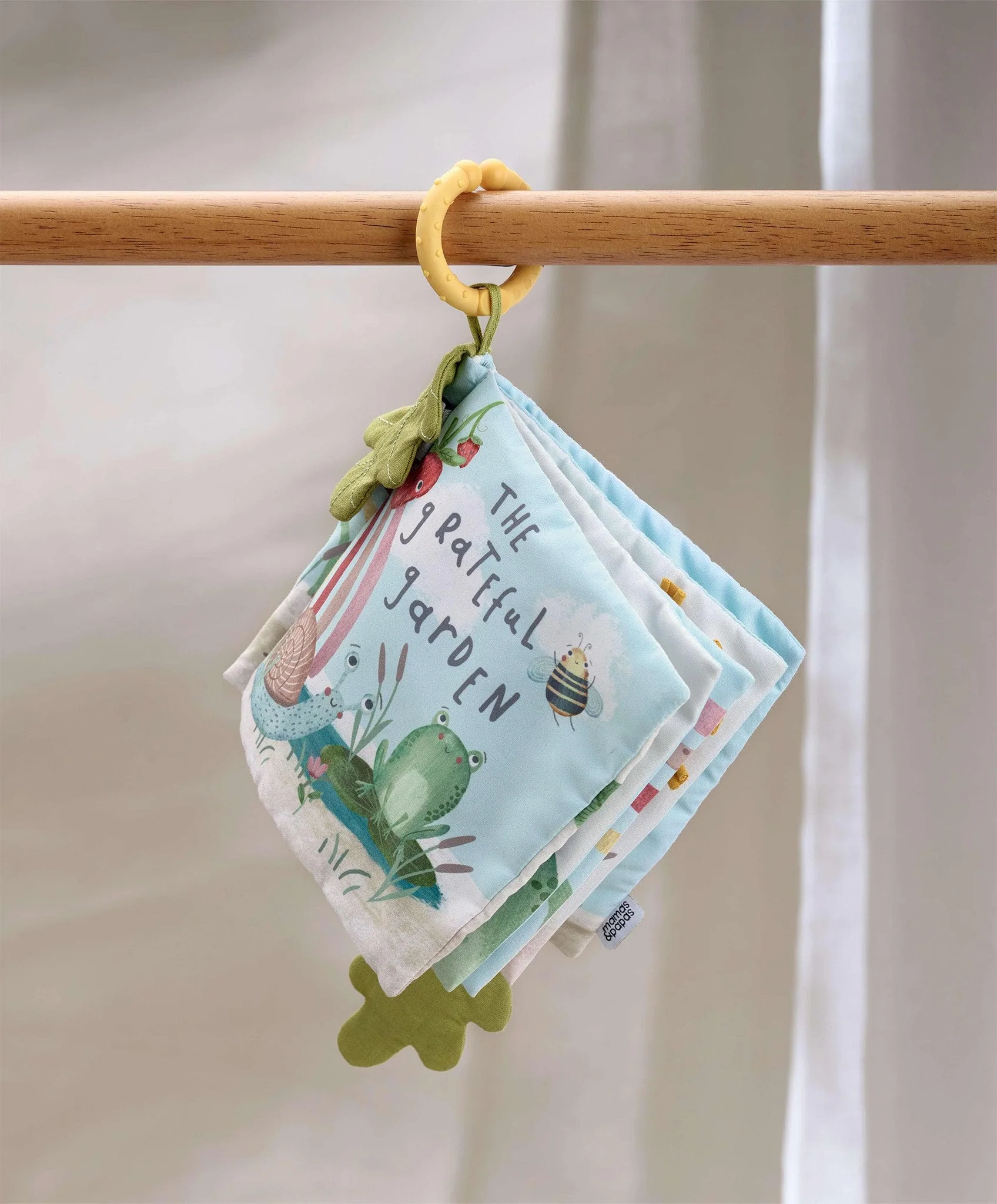 Colorful soft book titled 