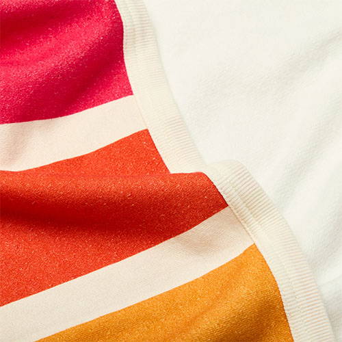 Macro shot of Retro Sunrise CozyHemp Blanket