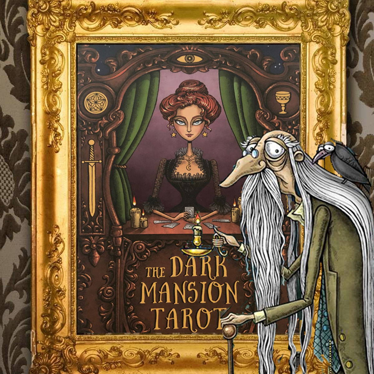 Serena Hospital rendering The Dark Mansion Tarot deck - Regular Version 3rd. Edition - Black edg —  TarotArts