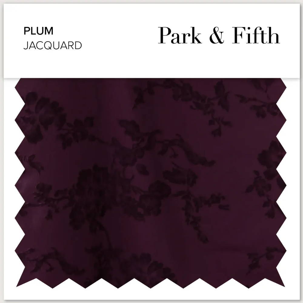 Plum jacquard fabric swatch from Park & Fifth.