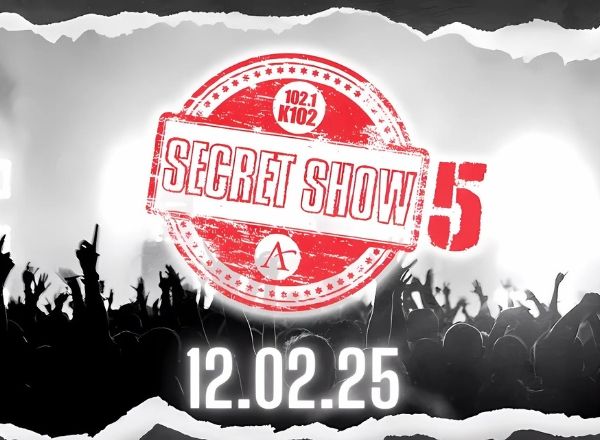 Secret Show 5, December 2, 2025, with an audience silhouette.