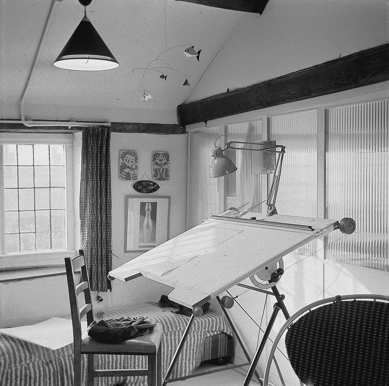 Robert Welch's studio on the top floor of the 18th Century Silk Milk in Chipping Campden