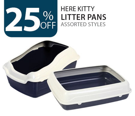 25% off Here Kitty Litter Pans
