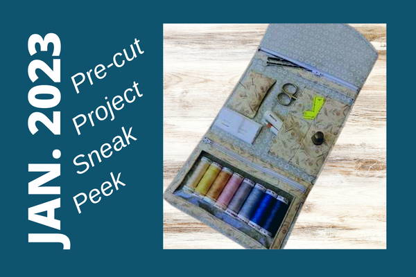 The January pre-cut sewing project kit.