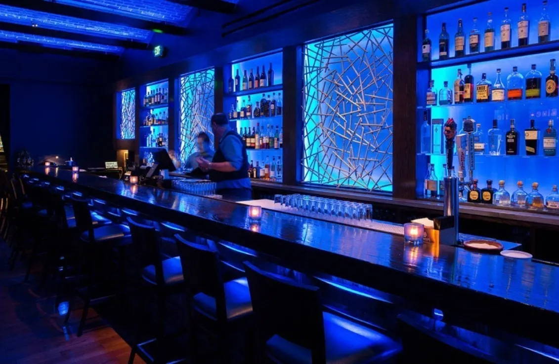 Color lighting for bar and restaurant using LED strip lights