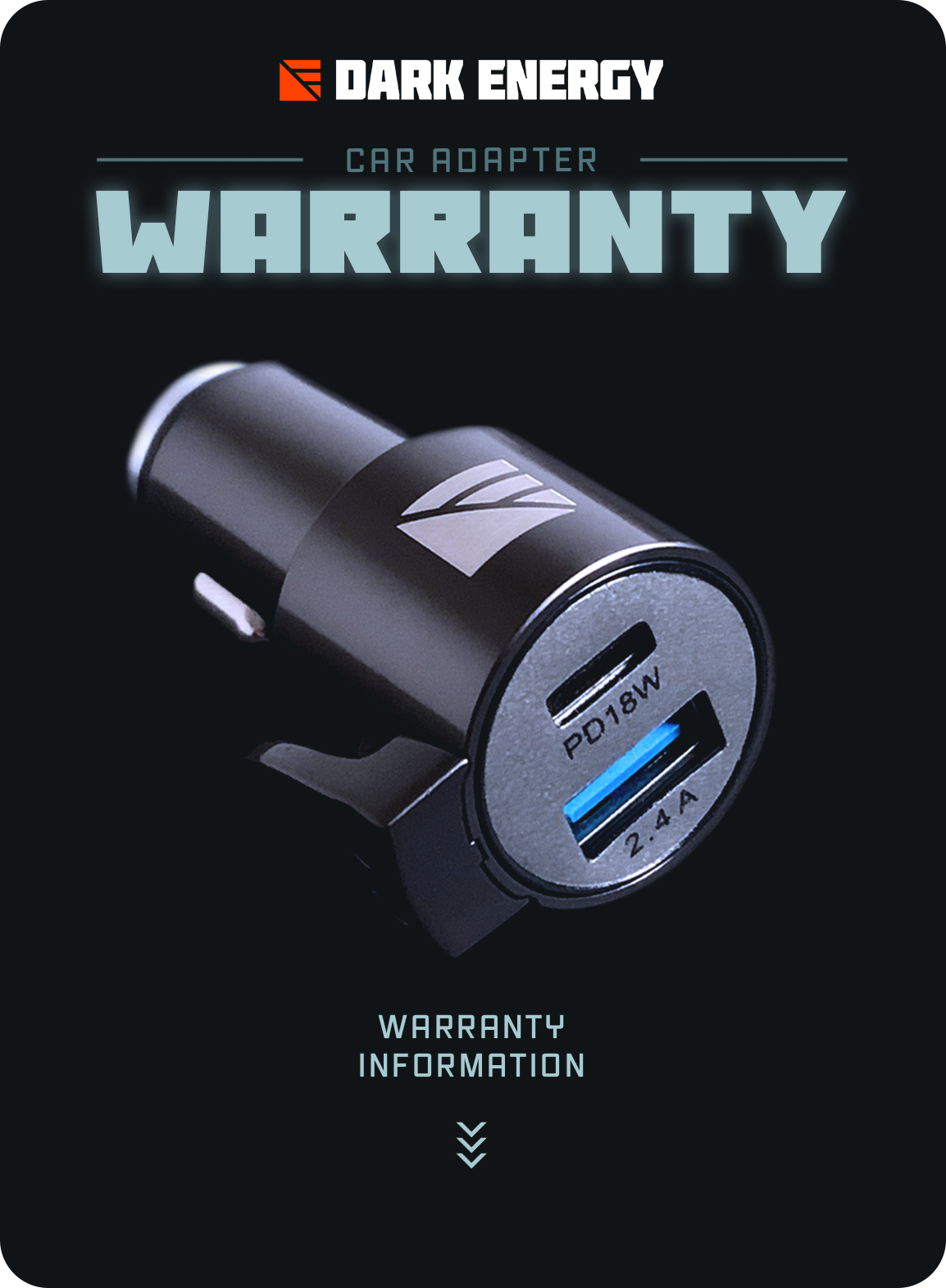 Warranty information for the Car Adapter.