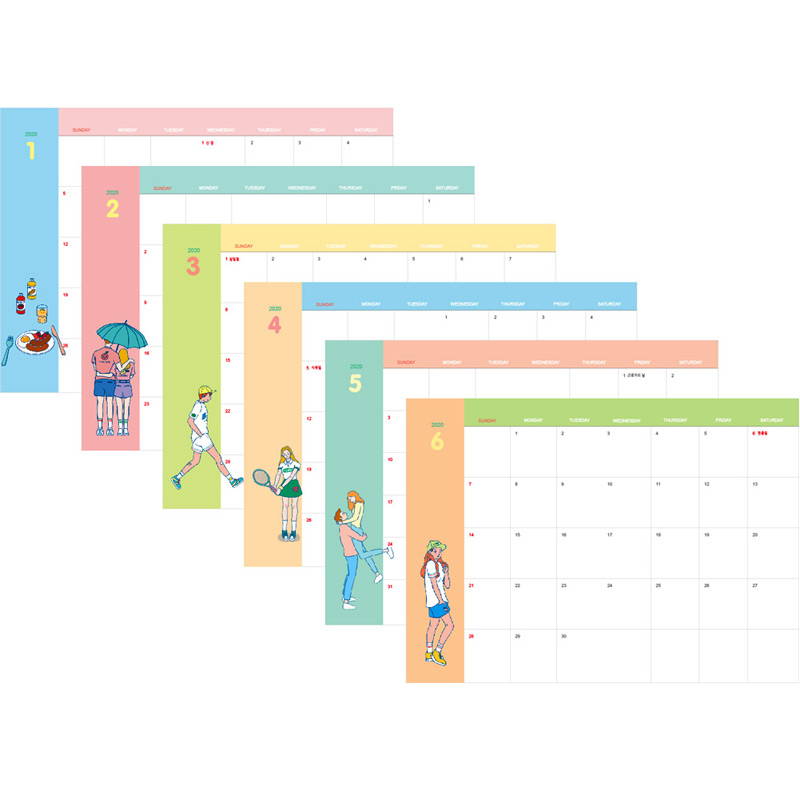 Monthly plan - Design Comma-B 2020 Today dated weekly diary planner