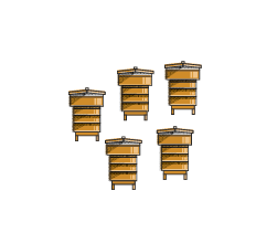 An illustration of Warre hives.