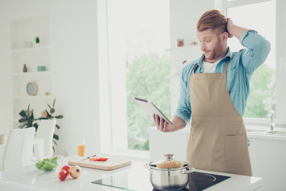 man-making-vegan-food